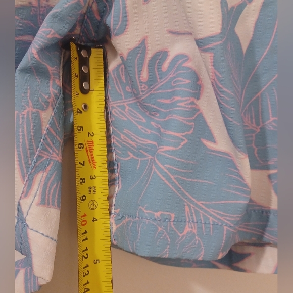 Men's Vintage Summer Swim Trunks Shorts Size Large Blue/Pink Preowned - Picture 10 of 10